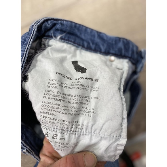 AG Adriano Goldschmied Saige Jeans Womens 32 High Rise Wide Leg Crop Raw Hem - Picture 7 of 11